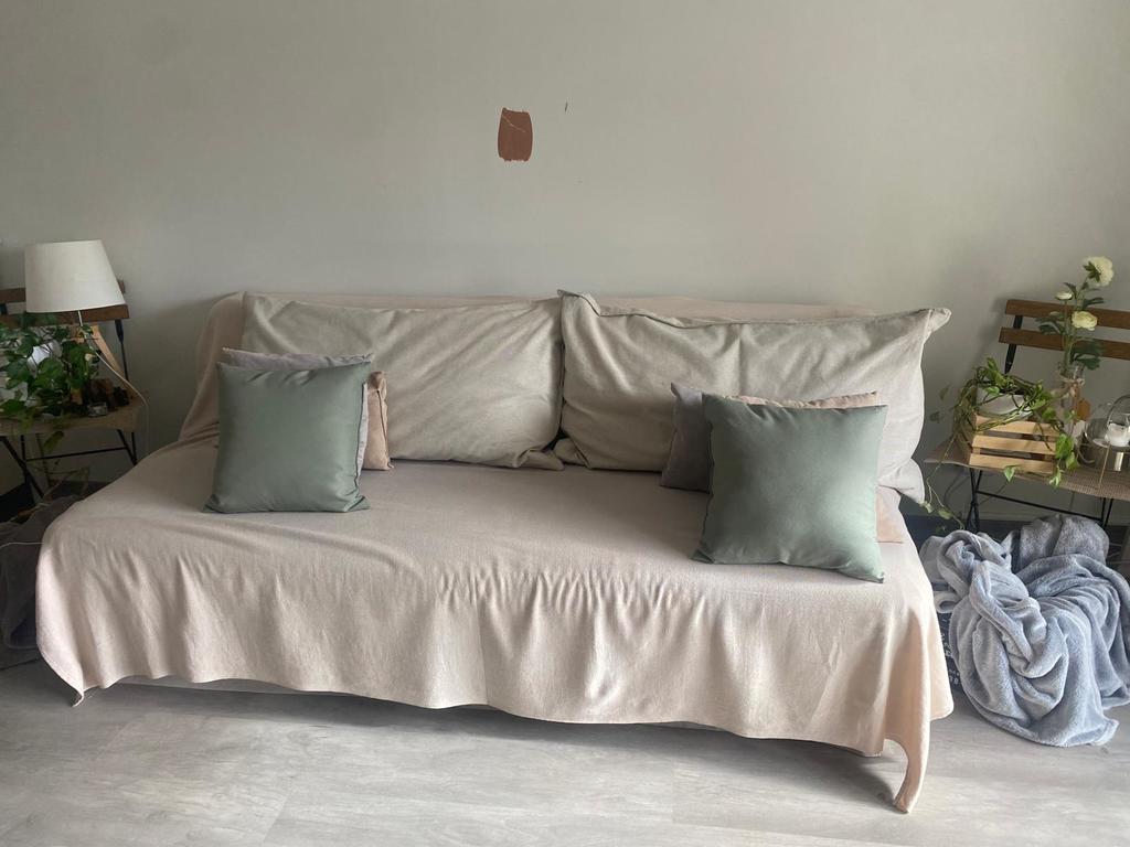 Canap�-lit beige avec coussins 150 Lyon 3 (69)