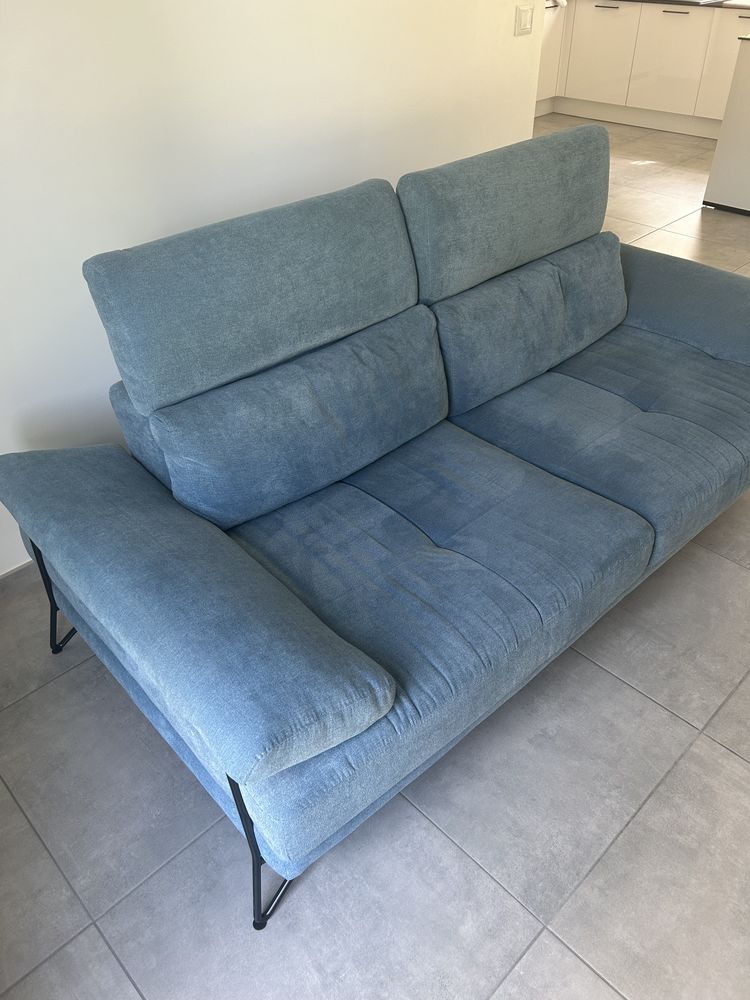 Canap� bleu en tissu 3 places 700 Vaux-le-P�nil (77)