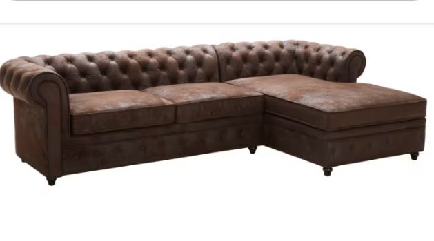 canap� Chesterfield d'angle convertible en su�dine mar 750 Marseille 6 (13)