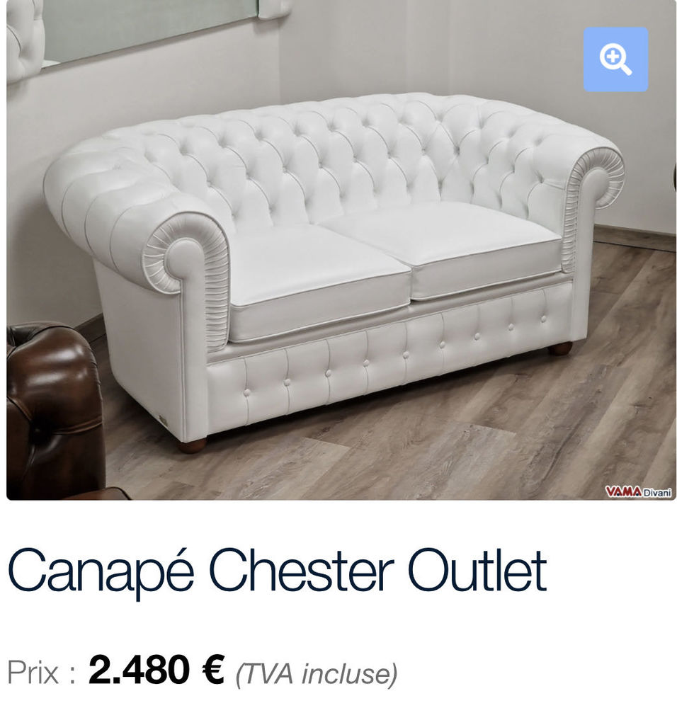 Canap� Chesterfield Blanc 500 Aix-en-Provence (13)