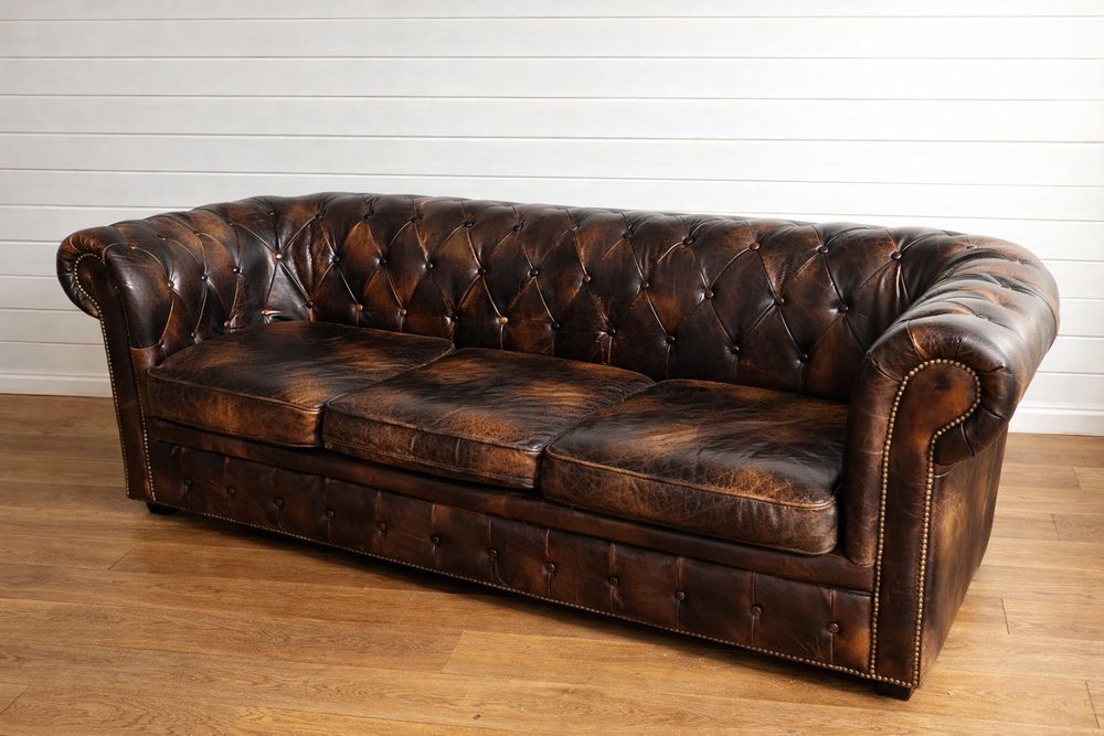 Canap� chesterfield 3 places cuir v�ritable 600 Saint-Fargeau-Ponthierry (77)