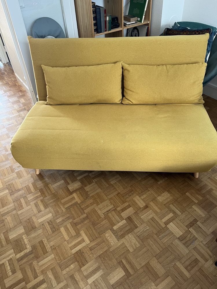 Nio - Canap� clic-clac 2 places jaune moutarde - Maisons du
180 Paris 14 (75)