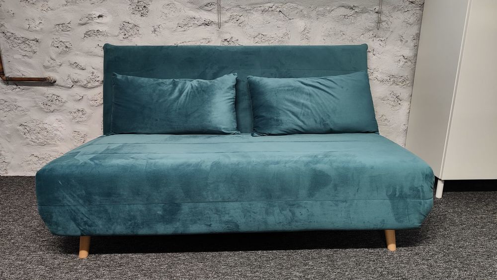 Canap� clic-clac 2 places en velours bleu p�trole 150 Sartrouville (78)