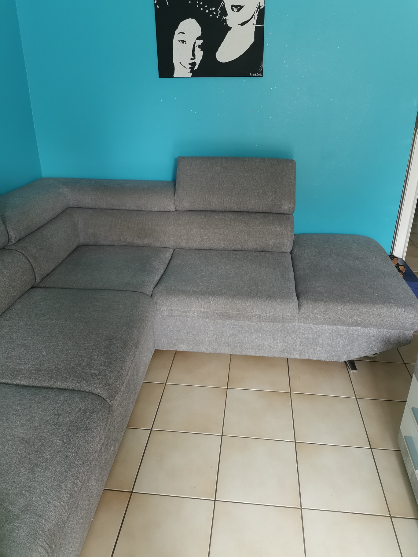 Canap� convertible avec m�ridienne et coffre 550 Jouy-le-Moutier (95)