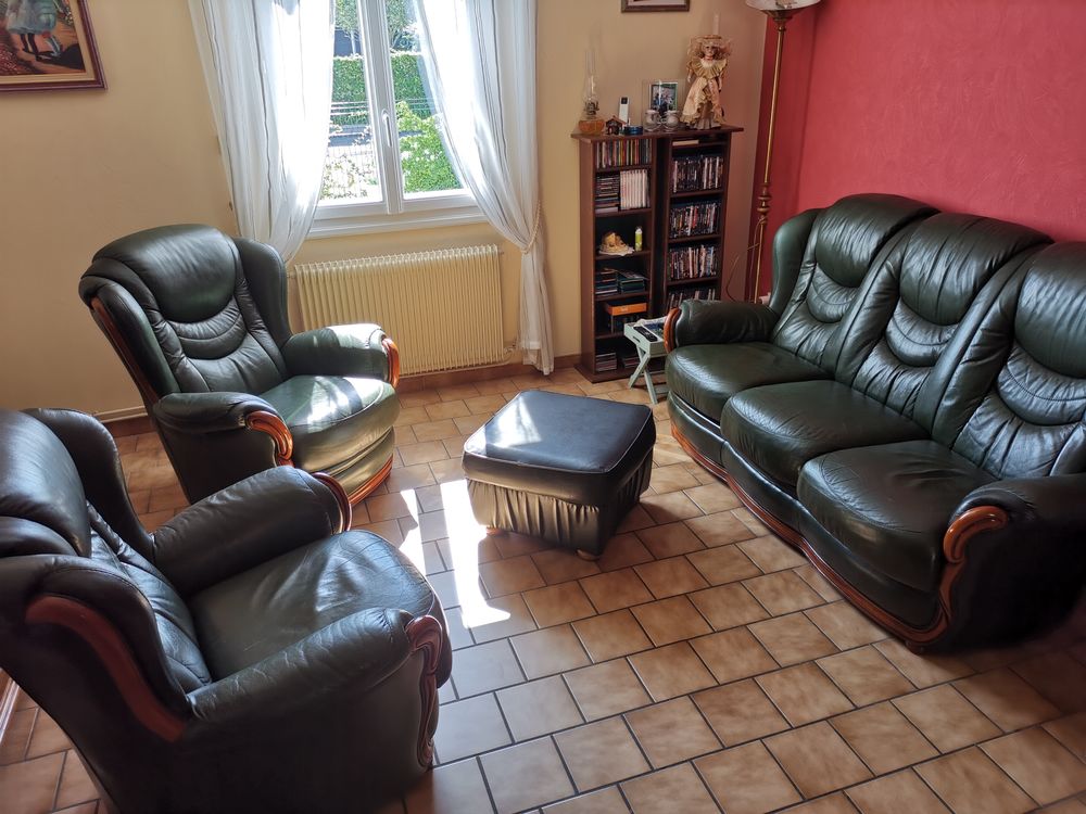 Canap� convertible en cuir et ses 2 fauteuils
350 Orleans (45)