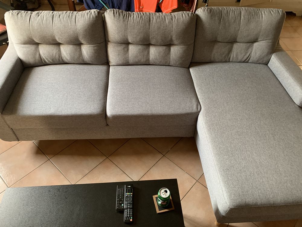 CANAP� CONVERTIBLE GRIS TISSU 250 Remoulins (30)