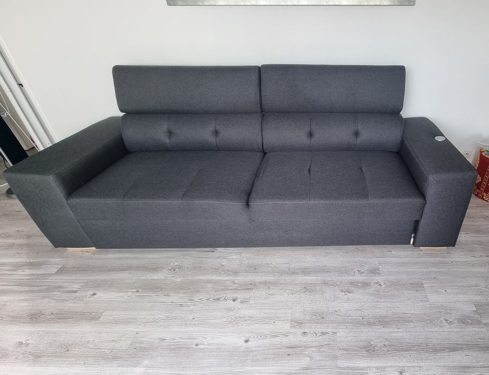 Canap� convertible gris anthracite (tr�s bon �tat) 390 Ch�tillon (92)