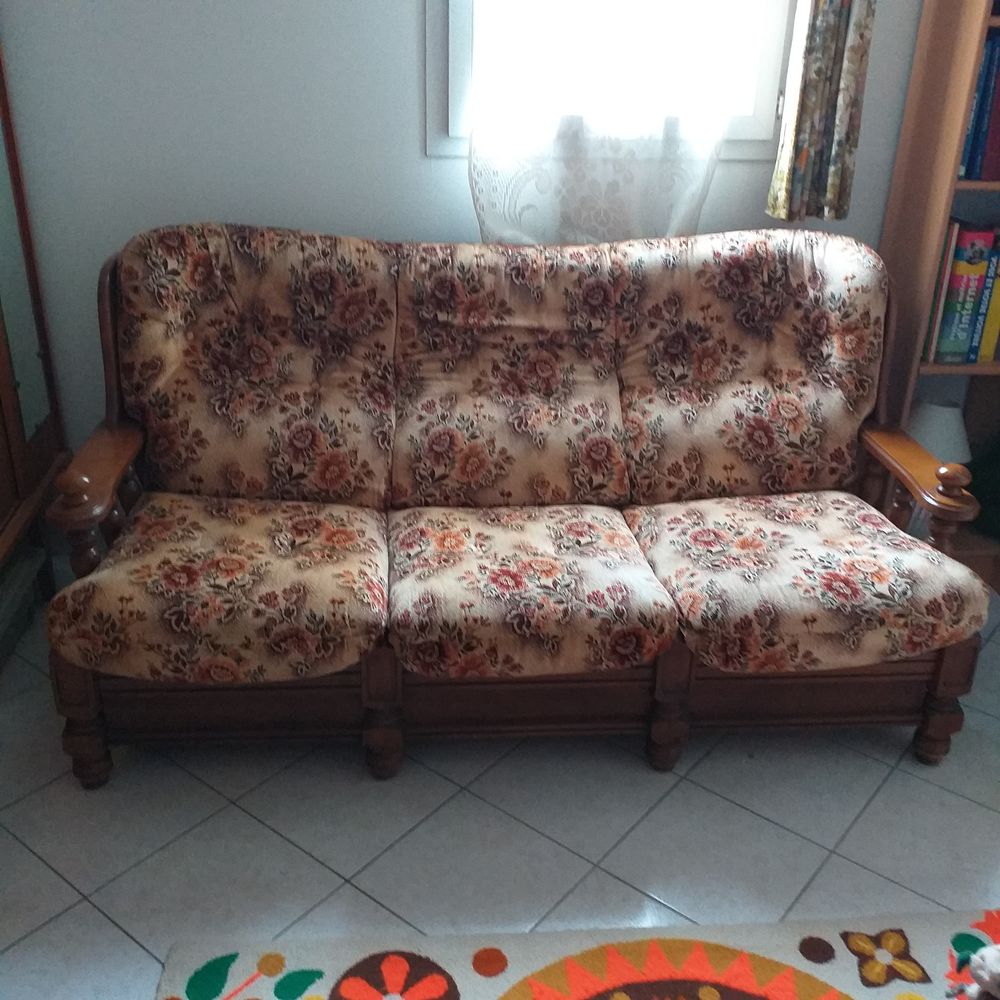 Canap� convertible, Vintage � Motif Floral 250 Aubagne (13)
