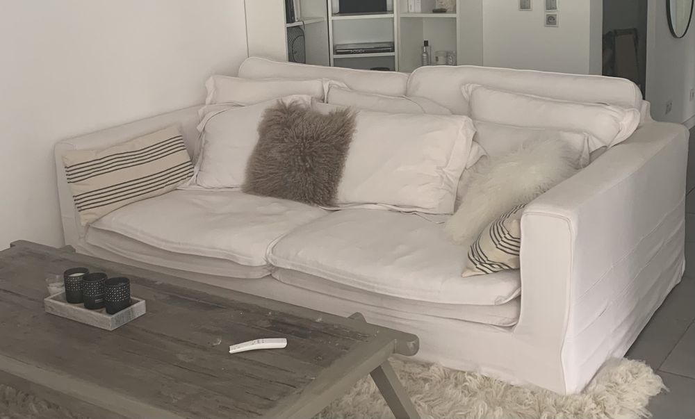 Canape lin et coton blanc 500 Saint-Martin-Bellevue (74)