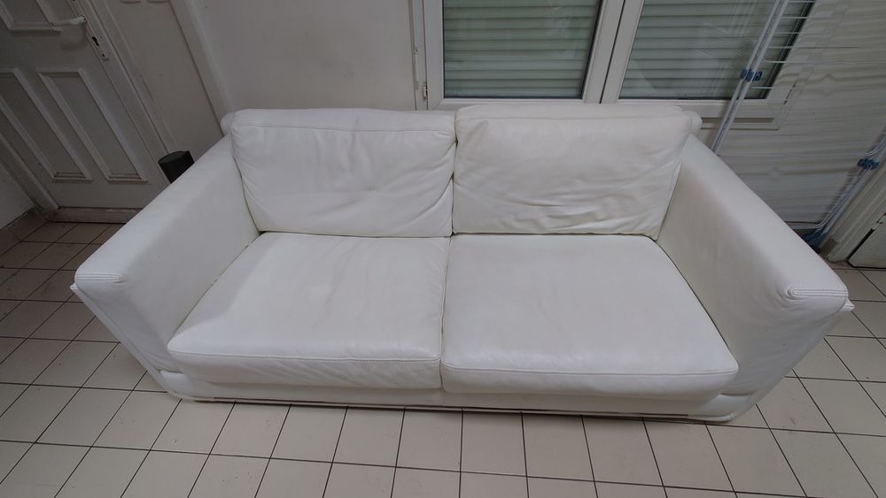 Canap� cuir blanc 300 Colombes (92)