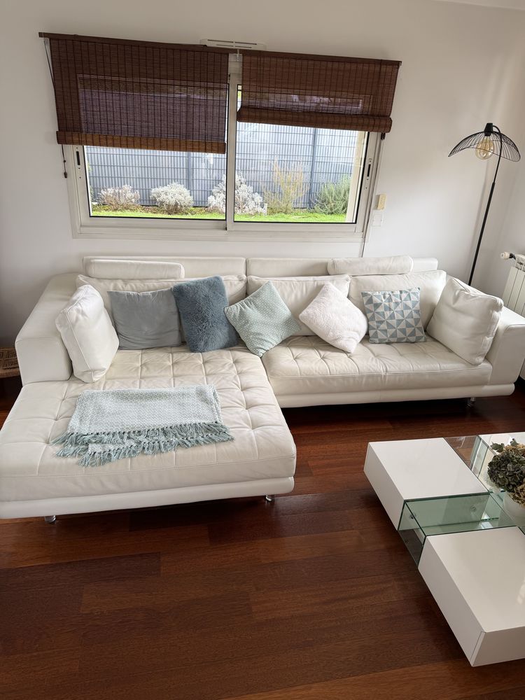 AV canap� cuir blanc Nicoletti Home 500 Lescar (64)