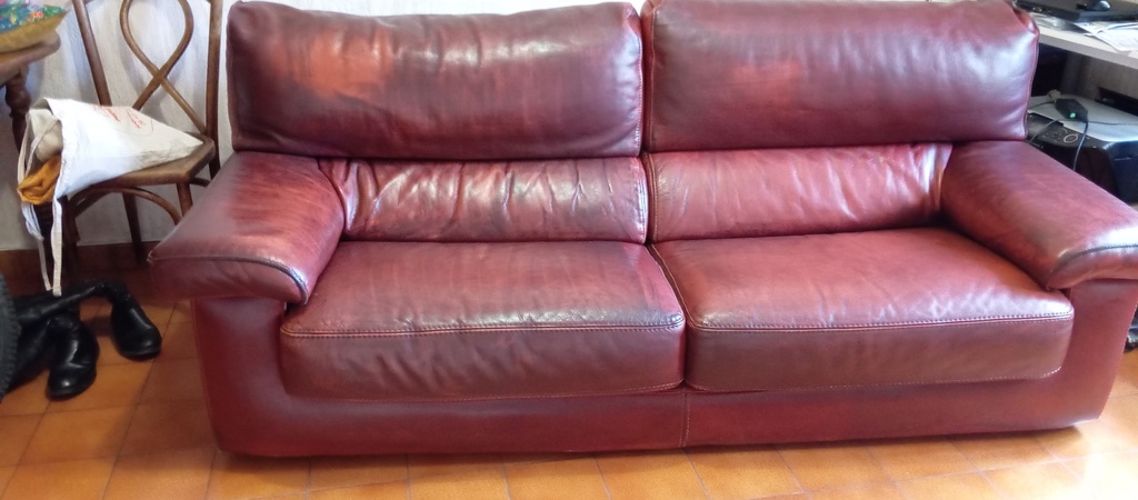 Canap� cuir bordeaux 3 places.bonne assise.bon �tat.
100 Bourg-Saint-Maurice (73)