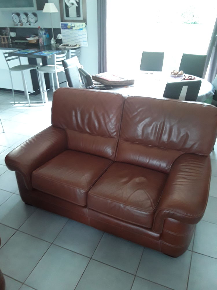 CANAPE (2) CUIR BUFFLE PLEINE FLEUR 300 Poc�-les-Bois (35)