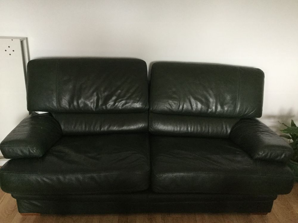 Canap� de cuir buffle vert anglais 120 Montmagny (95)