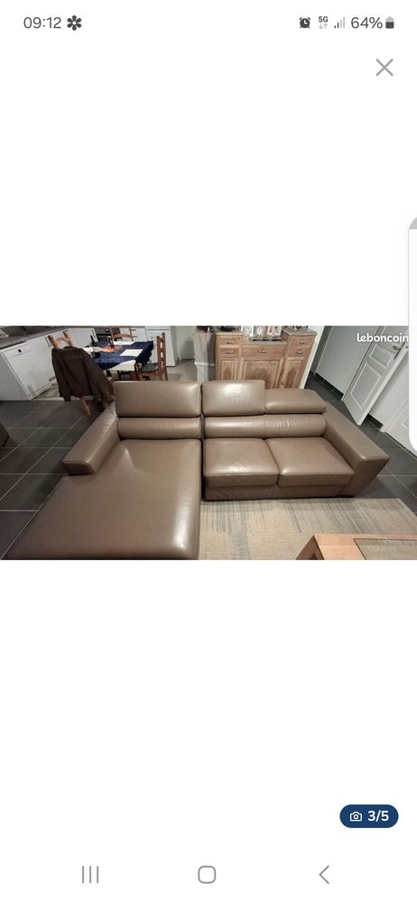 Canape cuir de buffle 1100 Canet (11)