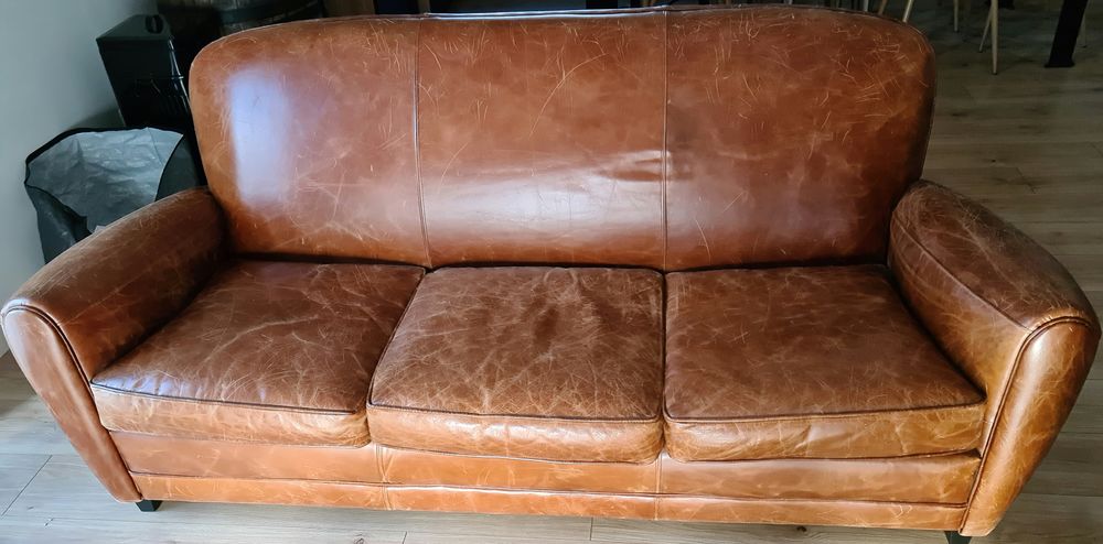 canap� en cuir caramel 800 Saint-Pierre-en-Faucigny (74)