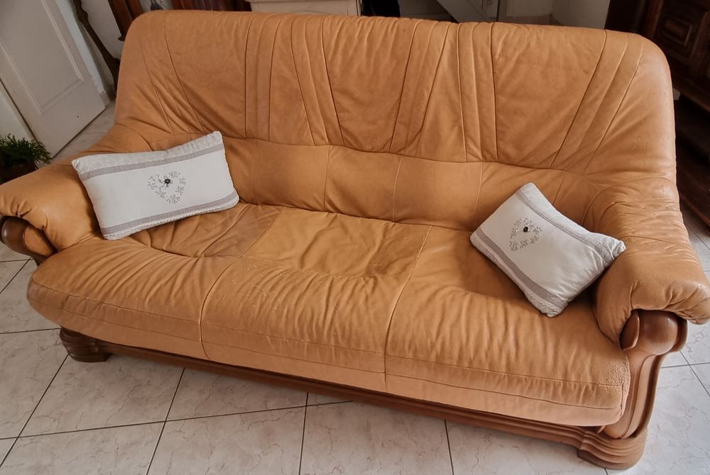 Canap� cuir ch�ne 100 Ollioules (83)