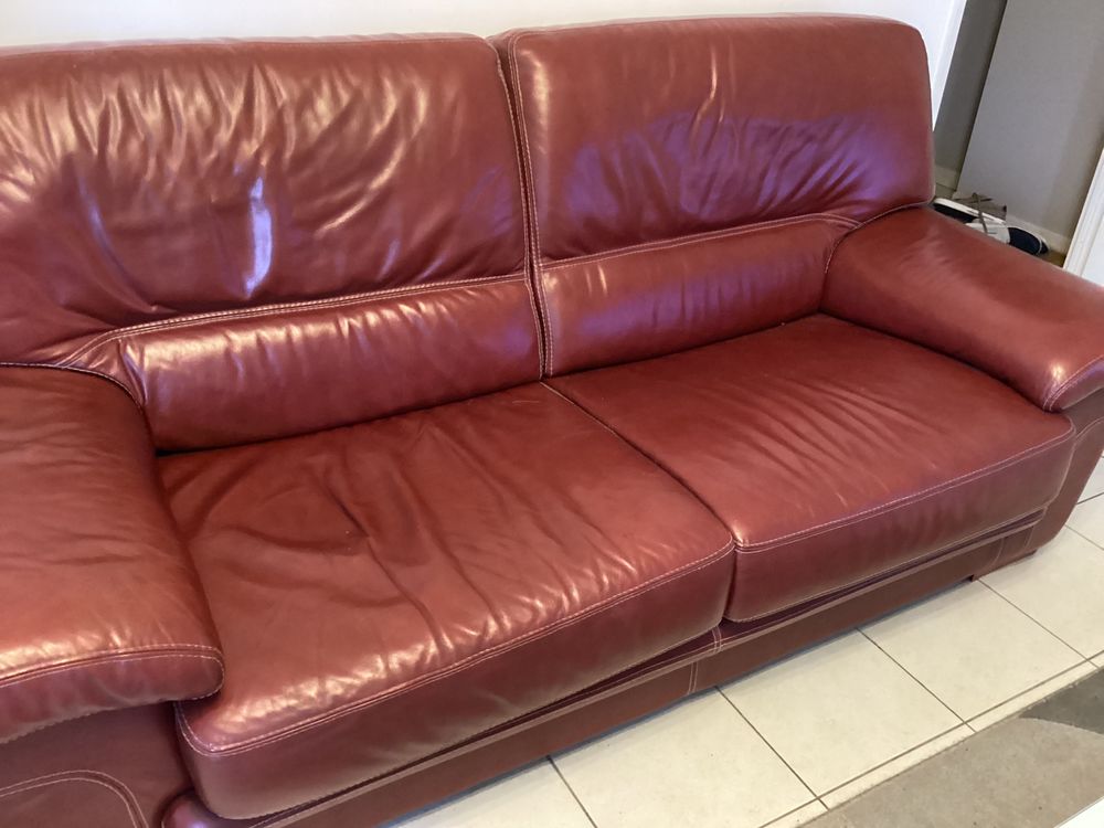 Canap� en cuir fabriqu� en france 600 Ploemeur (56)