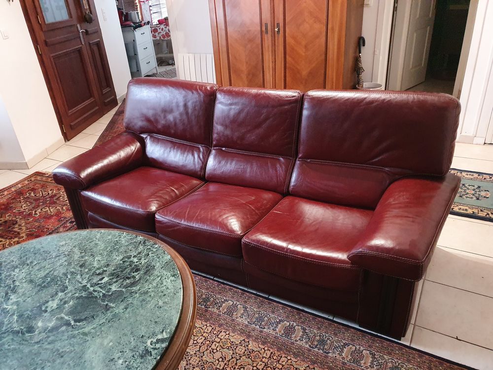 Canap� cuir et fauteuil 800 Biarritz (64)