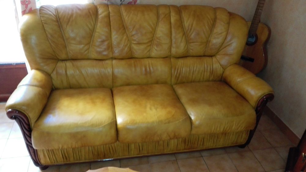 Canap� cuir et fauteuil 170 B�ziers (34)