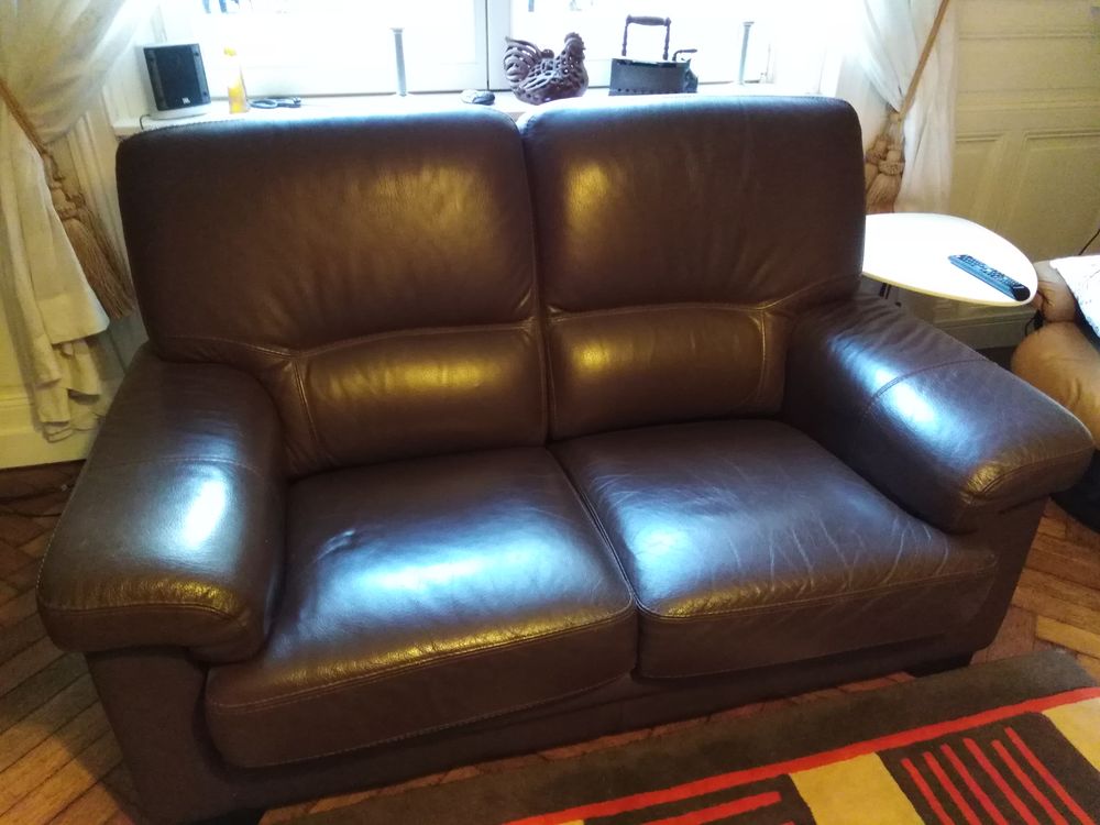 CANAPE CUIR MARRON MOBILIER DE FRANCE 400 Foug�res (35)