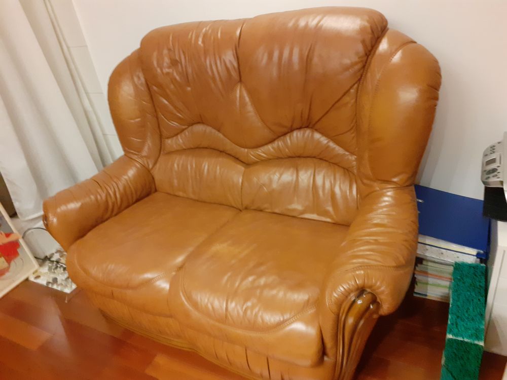 CANAPE CUIR MARRON 50 Guipel (35)