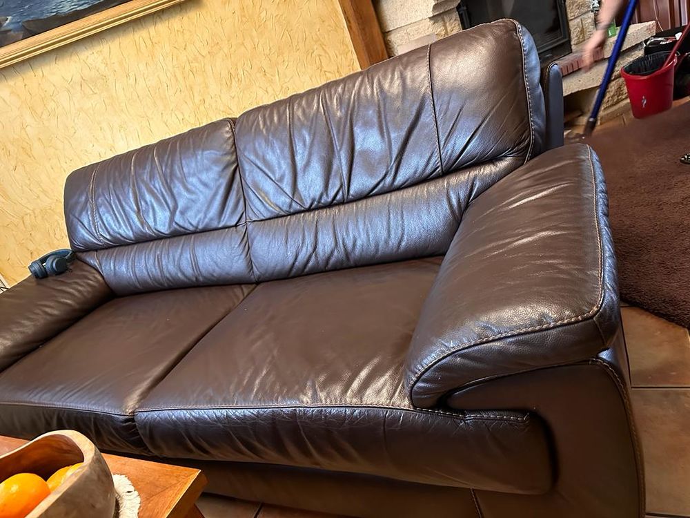 Canap� cuir marron 199 Argenteuil (95)