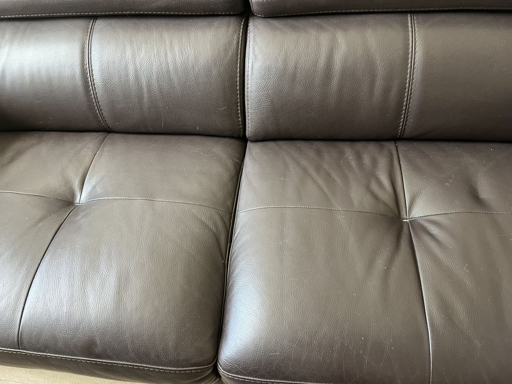 Canap� cuir marron marque xxl tr�s bon �tat 450 Nice (06)