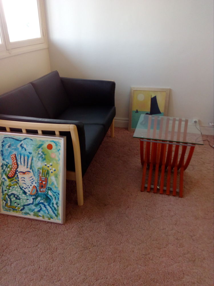 Canape cuir noir 2 pers 0 Calais (62)