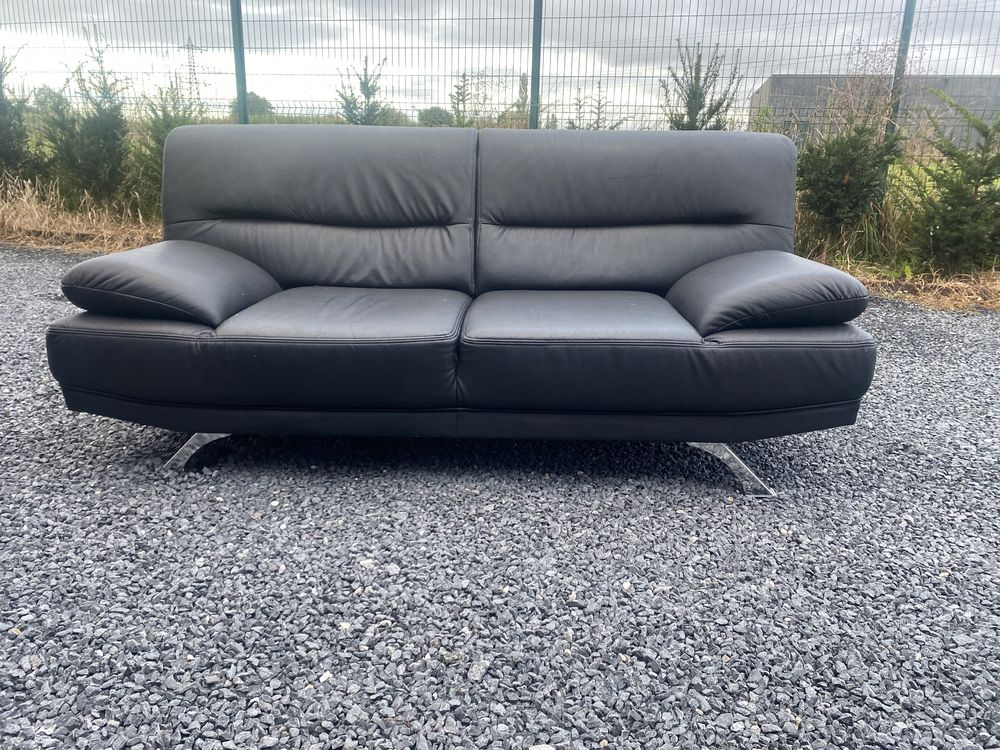 Canap� cuir noir 250 Villeneuve-d'Ascq (59)