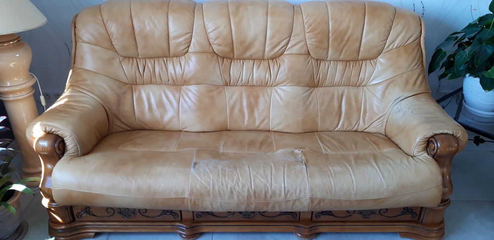 Canap� Cuir 3 places et 2 fauteuils 0 Romilly-sur-Seine (10)