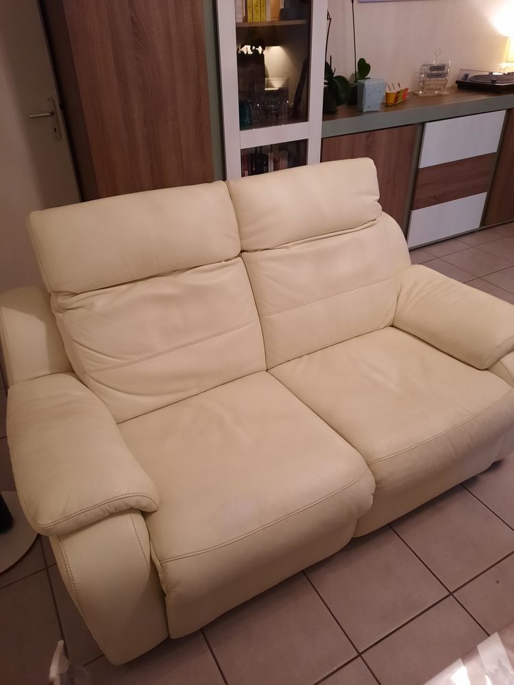 Canap� cuir 2 places 1 relax 350 Pau (64)