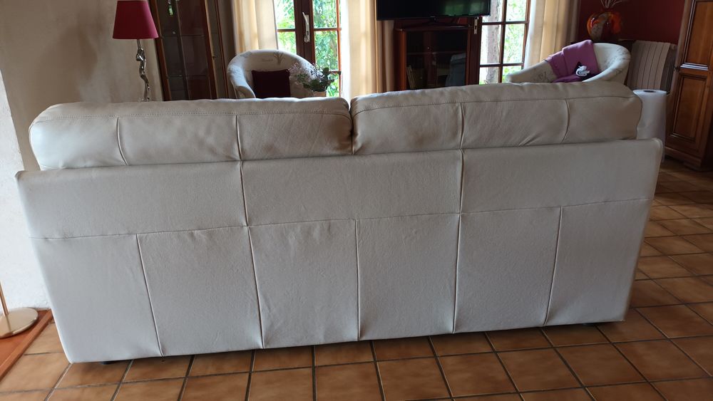 Canap� cuir 3 places non convertible 120 Blanquefort (33)