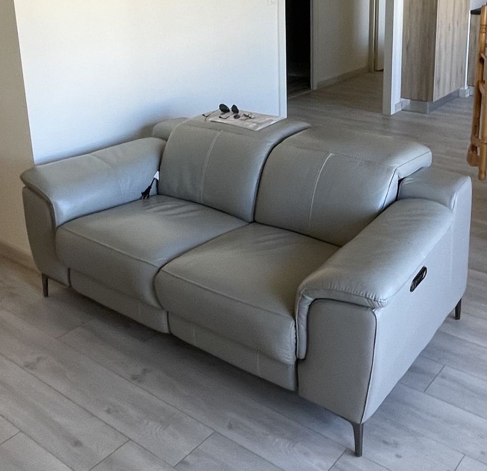 Canap� cuir 2 places relax 1000 Nangy (74)