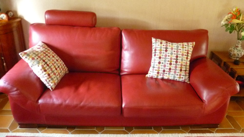 Canap� cuir 3 places 300 Ch�teaulin (29)