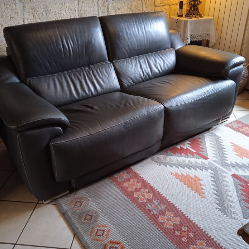 canape cuir 3 places 600 Chambly (60)