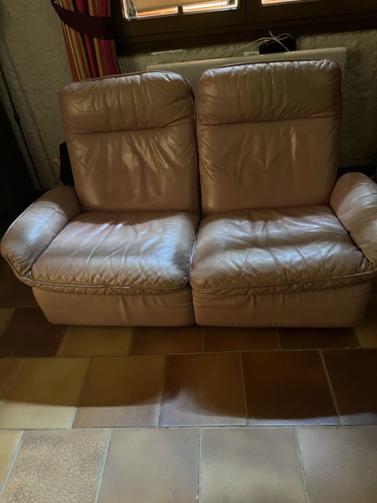 canap� cuir 2 places poudr� - marque De SEDE - tr�s bon �tat. 1000 Montauban (82)