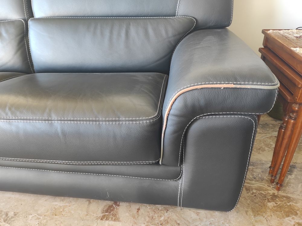 Canap� en cuir 2 places non convertible 100 Antibes (06)