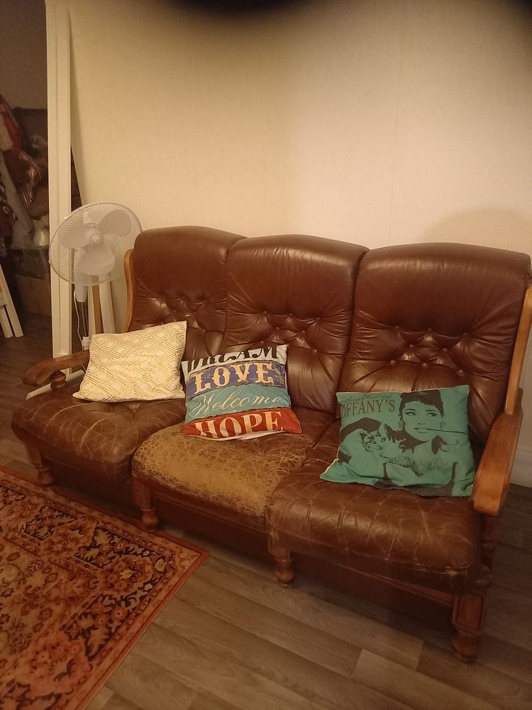 Canap� en cuir � 3 places avec 1 lit inclus � Toulouse 50 Toulouse (31)