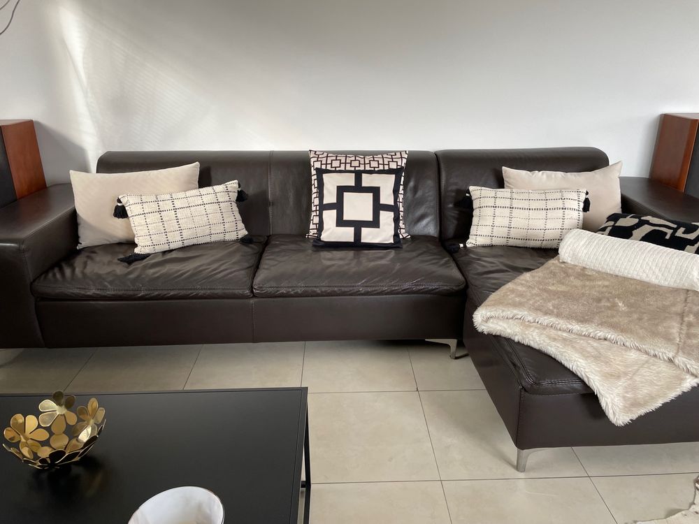 Canap� cuir pleine fleur - Chocolat - PARFAIT �TAT 250 Marseille 9 (13)