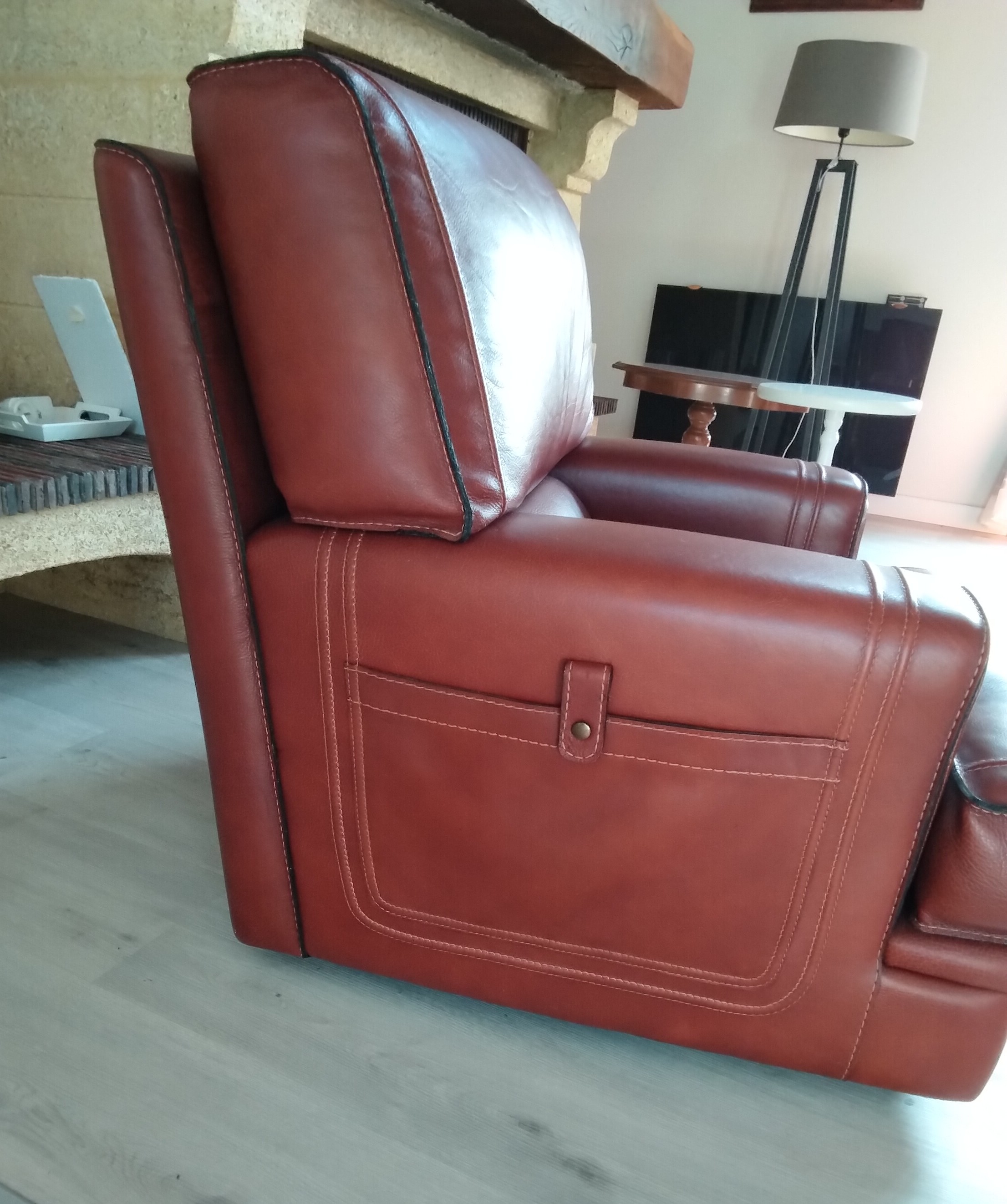 Canape cuir qualit� pleine fleur. Marque Roche Bobois, , 500 Bertangles (80)