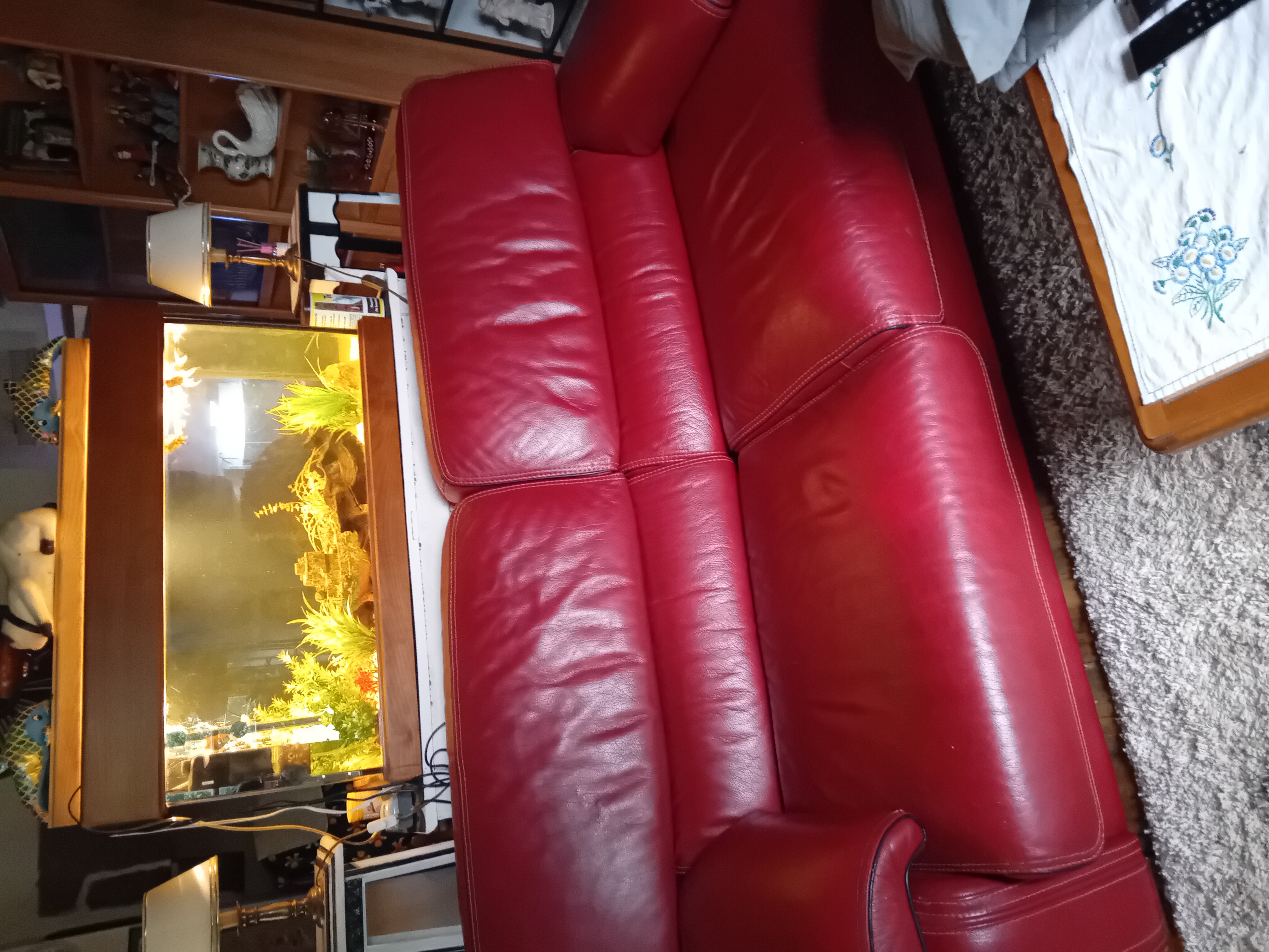 Canap� lit cuir tr�s bon �tat 80 Arpajon-sur-C�re (15)