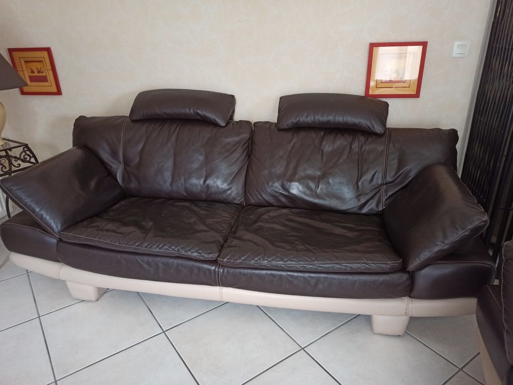 Canap� cuir vachette 0 Saucats (33)