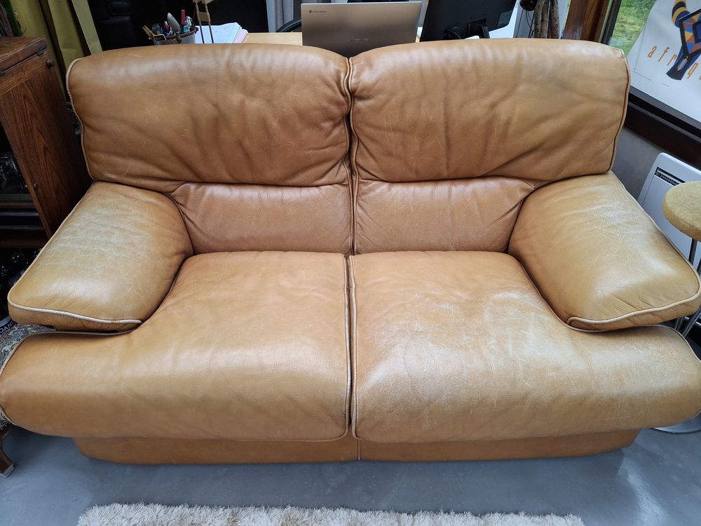 Canap� cuir de veau 2 places 120 Rambouillet (78)