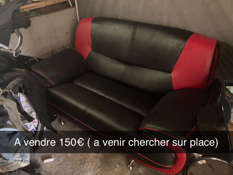 Canap� deux places similicuir biton 150 Le Havre (76)