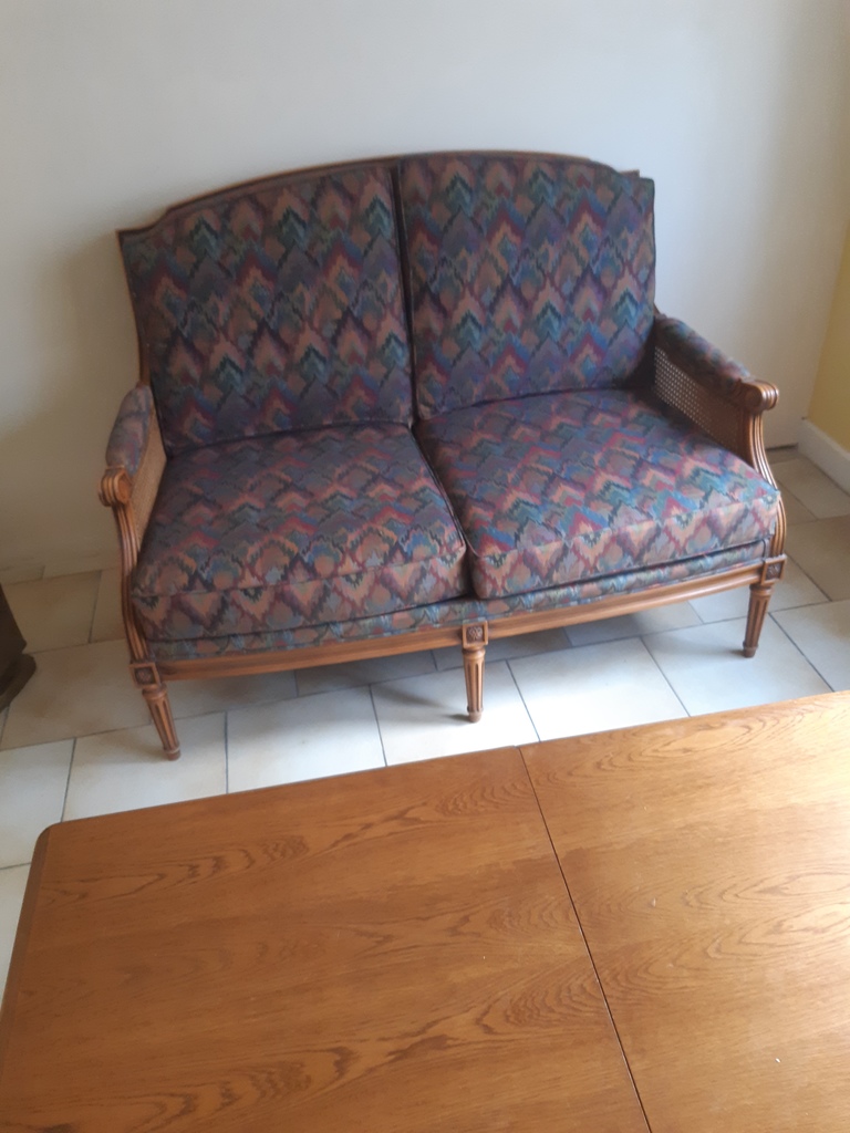 Canap� deux places en bois motif color� 100 Wavrechain-sous-Faulx (59)