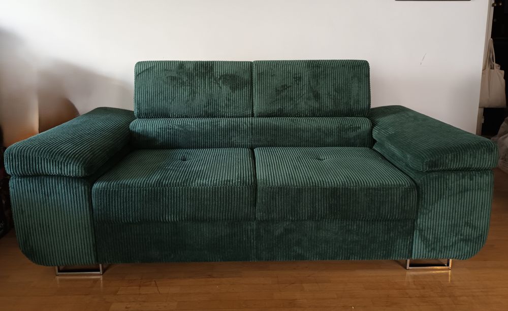 Canap� droit 2 places - velours c�tel� - vert - NEUF 600 Boulogne-Billancourt (92)