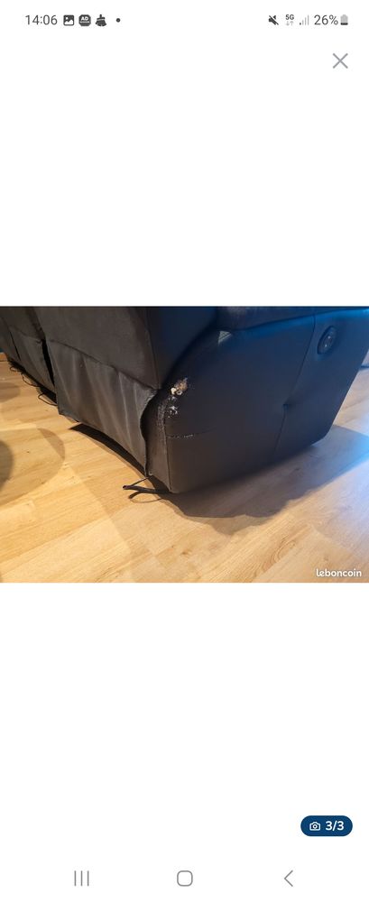 Canap� �lectrique en cuir 150 Metz (57)