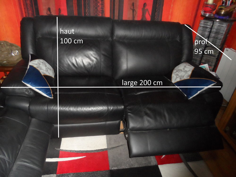  Canap� Et Fauteuil Cuir Relaxant Confo tablemerisier marbre 390 Saint-Nicolas-d'Aliermont (76)