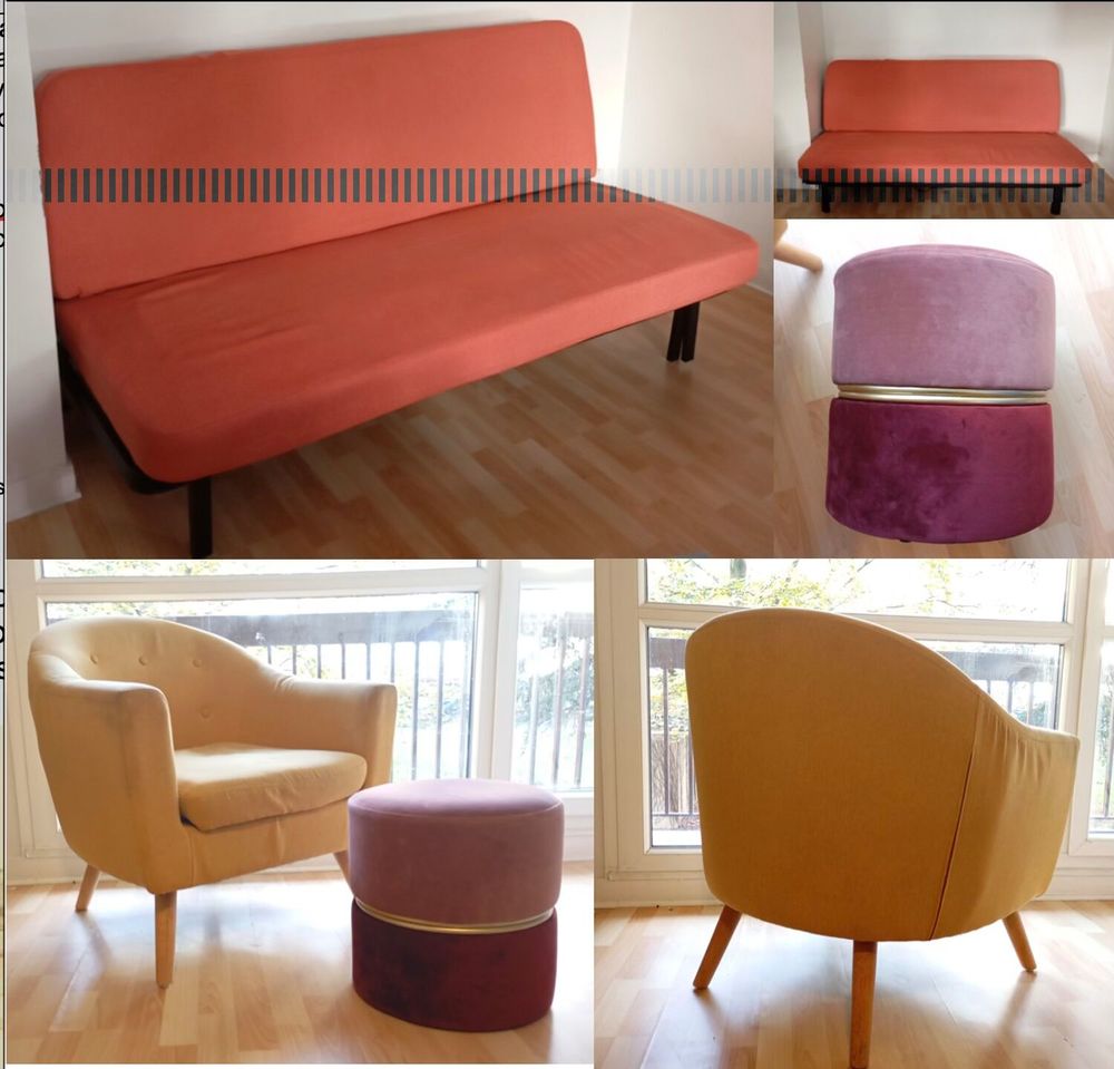 Lot canap�-lit + fauteuil+ pouf/tabouret 170 Boulogne-Billancourt (92)